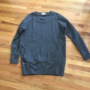 Lacoste Gray Quilted Sweatshirt